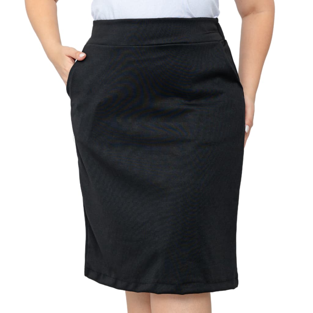 Saia Plus Size Mídi Evangélica Moda Secretaria