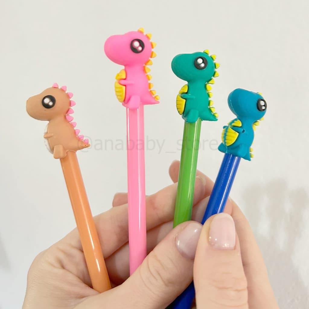 Caneta Dinossauro Caneta dino em gel divertida infantil ponta fina Gel