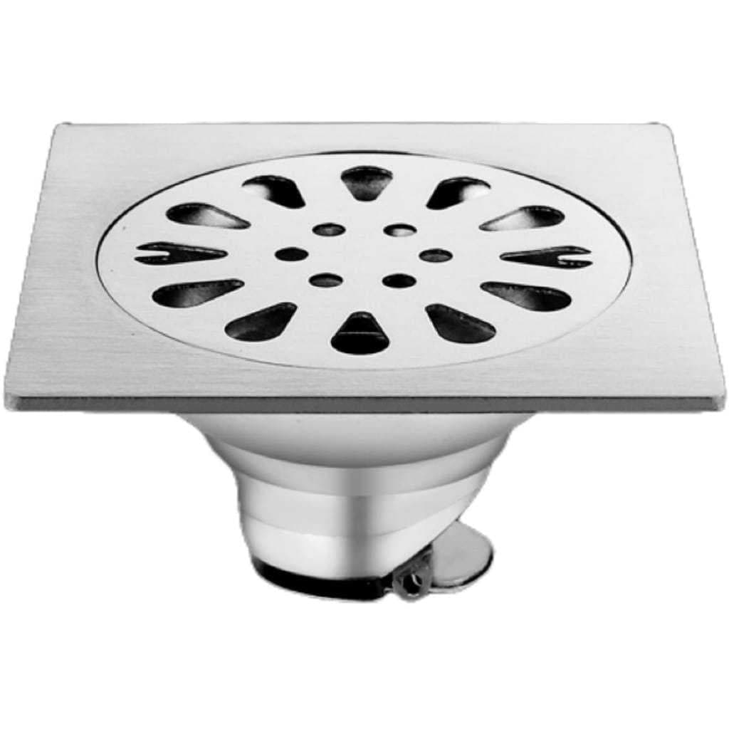 Ralo Inox Grelha Quadrado 10x10cm 2MM Espessura Anti Inseto Anti Odores Para Banheiro Aço SUS304
