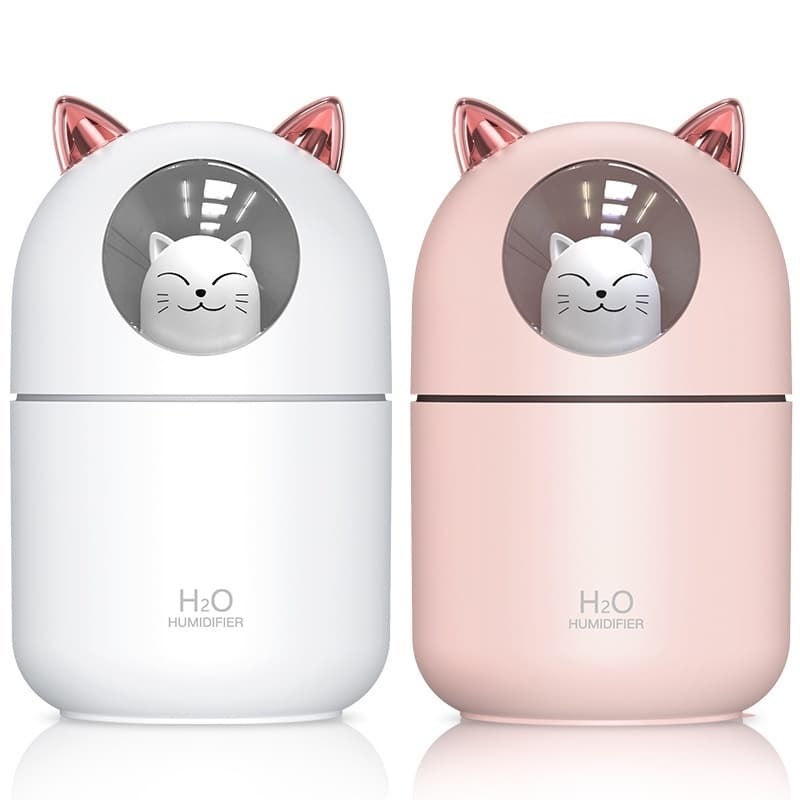 Umidificador E Difusor de Ambientes de Gatinho (Gato) 300ml Ultrassônico USB . Umidificador de Ar.- ENVIO IMEDIATO