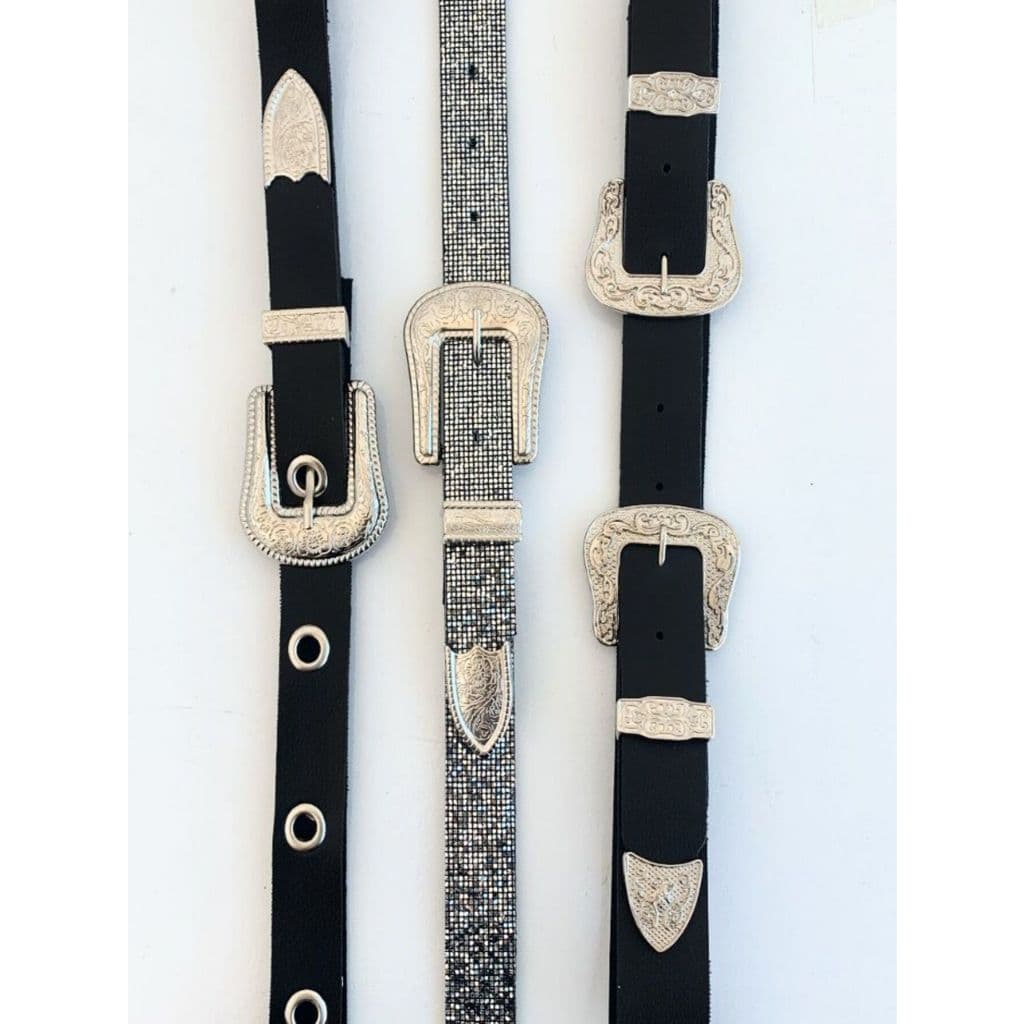 CINTO FEMININO KIT BLACK SHINE COM 3