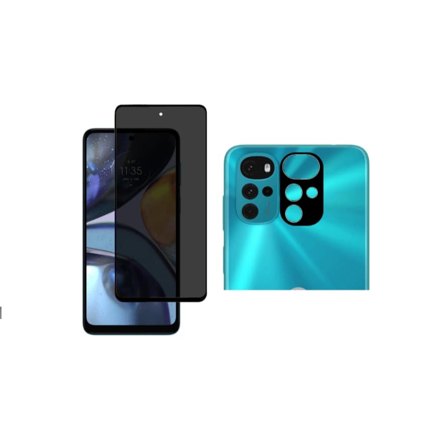 Kit Película Para Câmera Motorola G22 + Pelicula 3D anti Spy / Pelicula Privativa