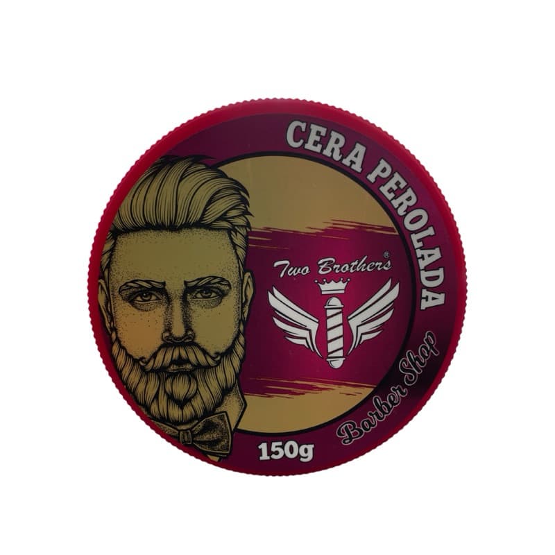 Cera Modeladora Perolada Two Brothers 150g Pomada Capilar Efeito Brilho Fixação Forte Penteado Barba Cabelo Masculina