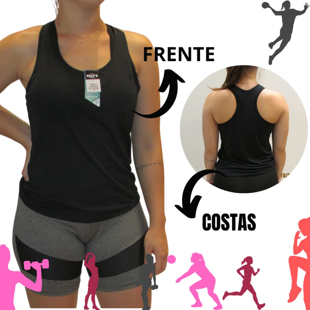 Kit com 3 Blusa Regata Dry Fit blusinha básica Blusas feminina