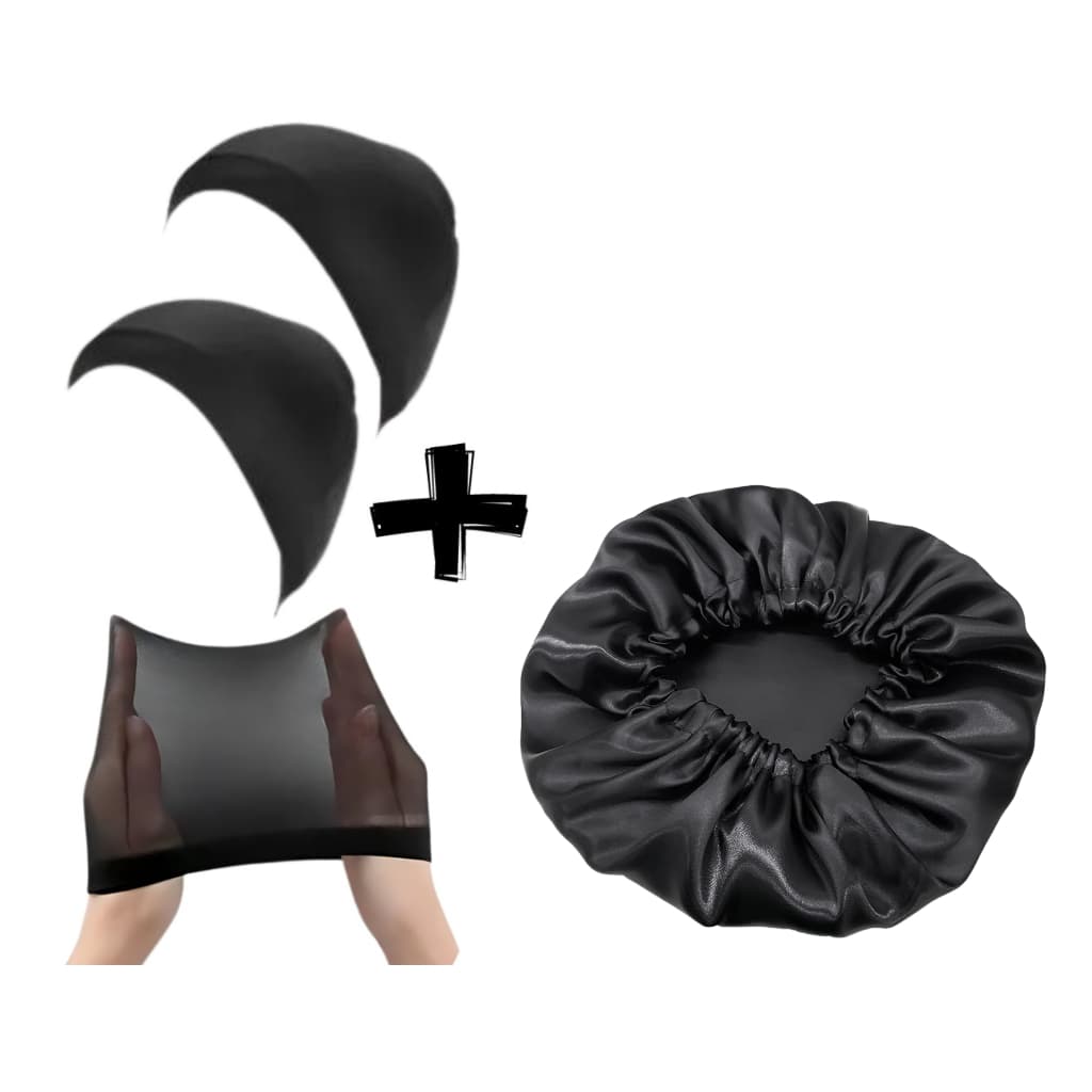Kit 2 Toucas de nero + 1 Touca de cetim Antifrizz Day After