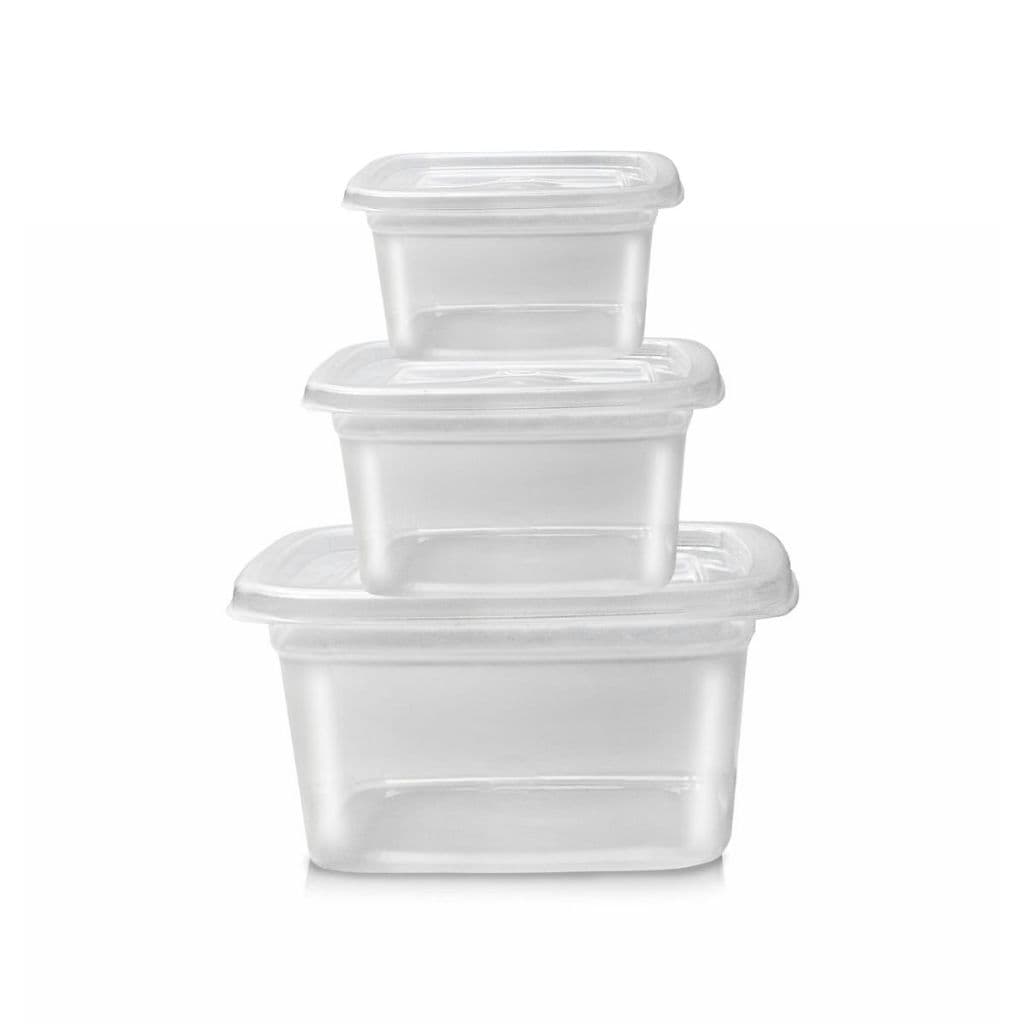Trio de Pote Micro E Freezer 750ml Kit C/6u Reutilizável Cor Transparente