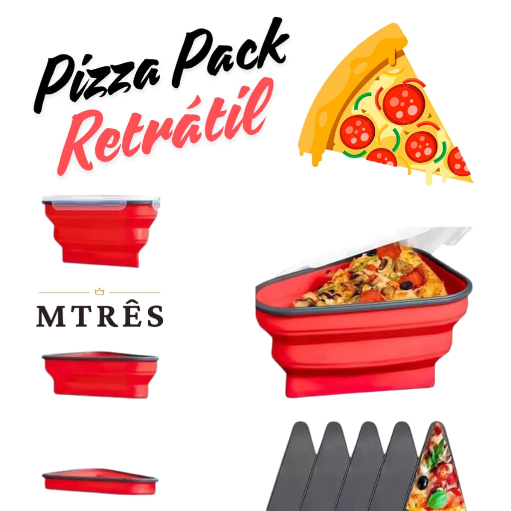 🆕 Pote de Pizza Retrátil com Separador de Fatias