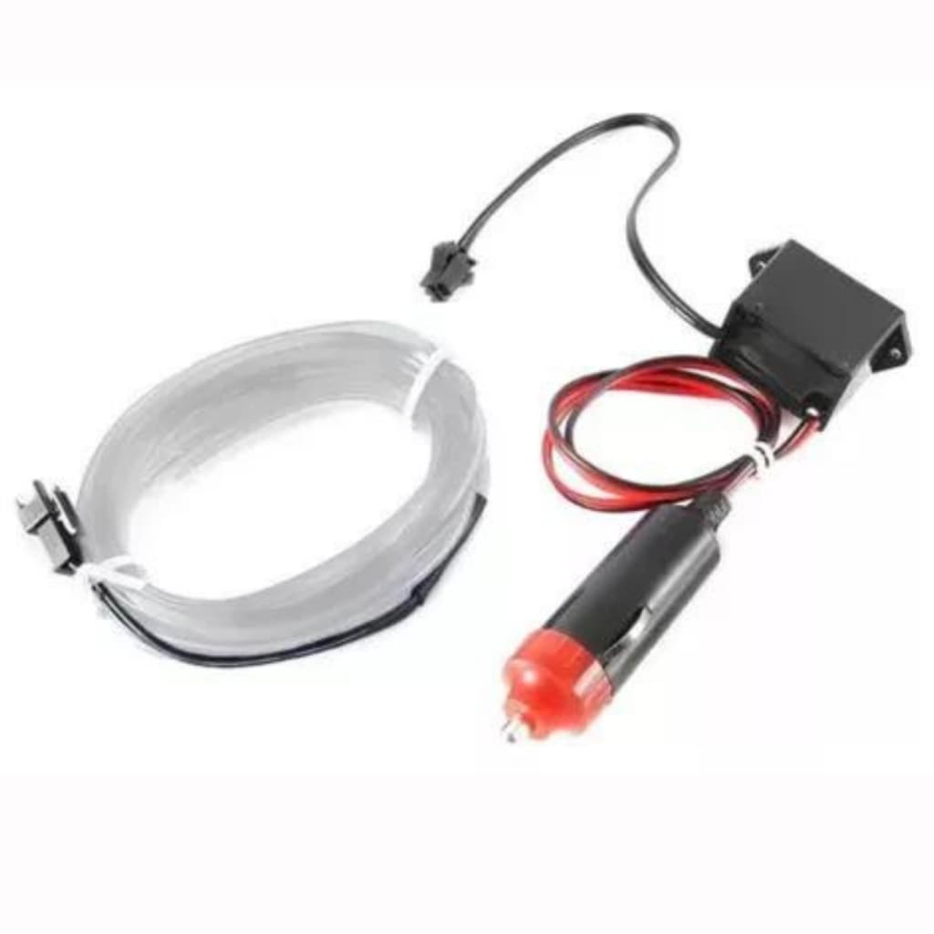 Fita De Led Carro Luz Interna Neon Branco Painel 5 Metros
