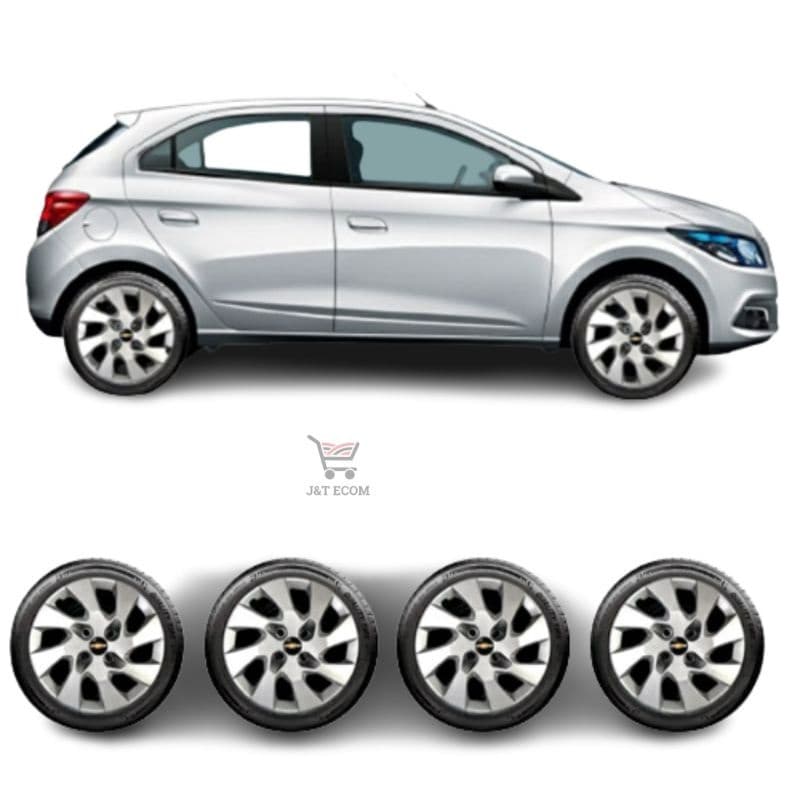 Jogo de calotas Onix aro 14 Cor original Brinde Emblemas GM
