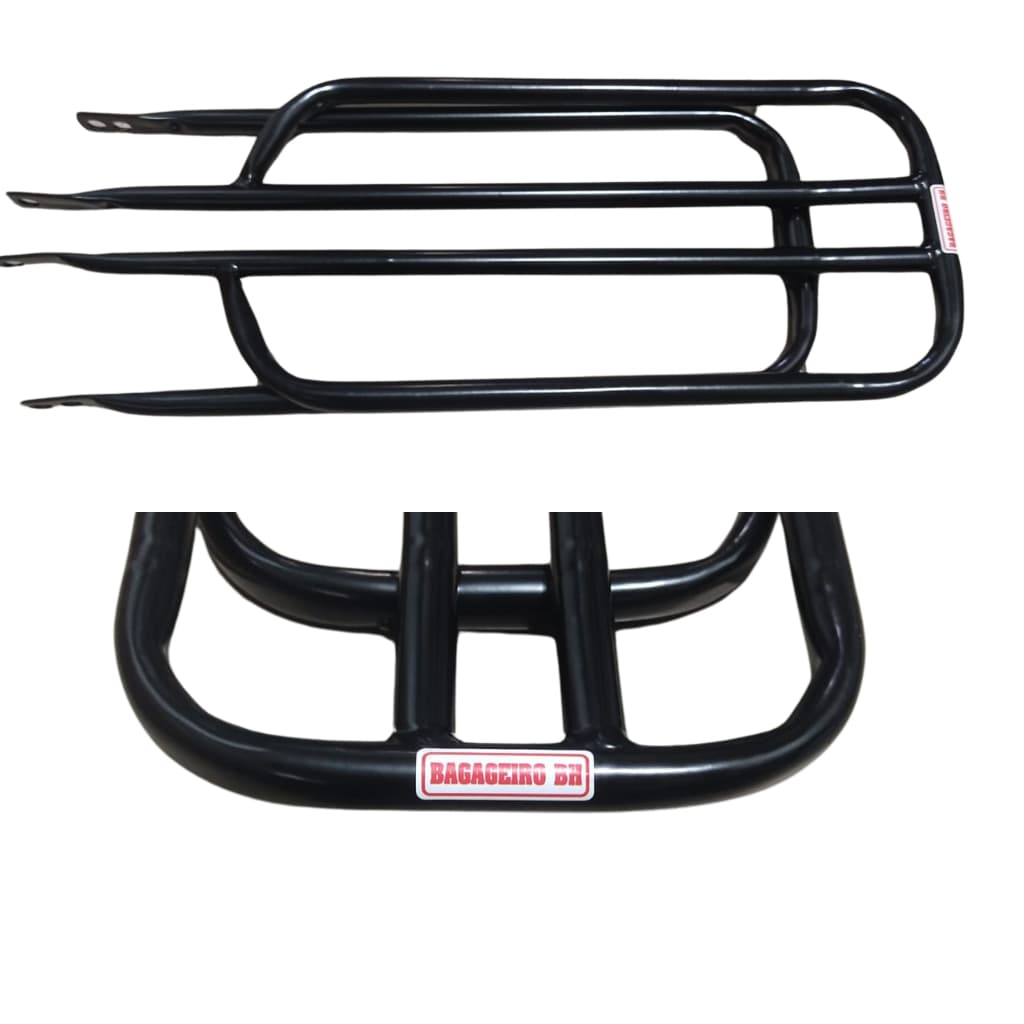 Garupa Reta BH Preta Bike Bagageiro Garupeira Bicicleta Original