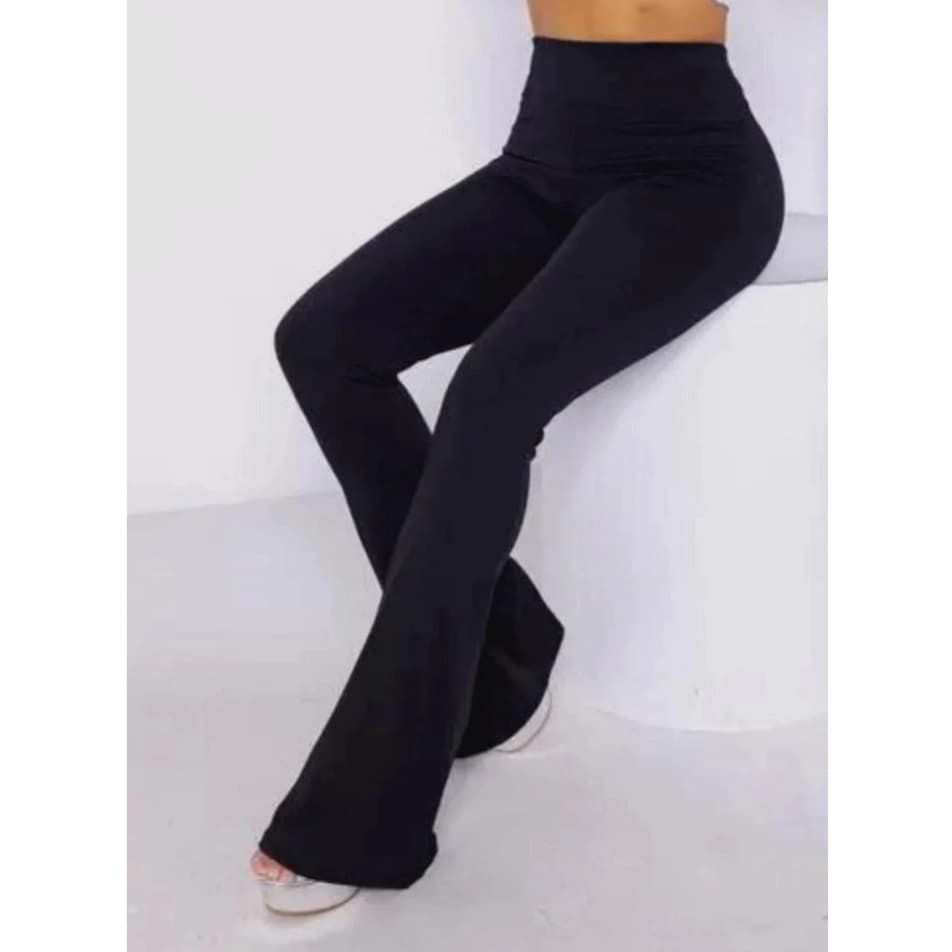 Calça Feminina Legging Flare básica boca de sino dia a dia