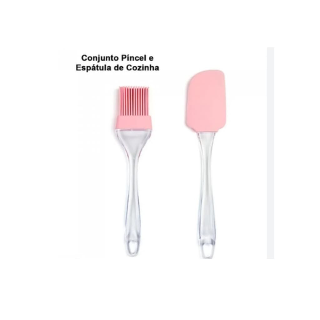 Kit espátula e pincel de silicone Kit Culinário Pincel E Espátula Silicone para fazer Pão e Bolos