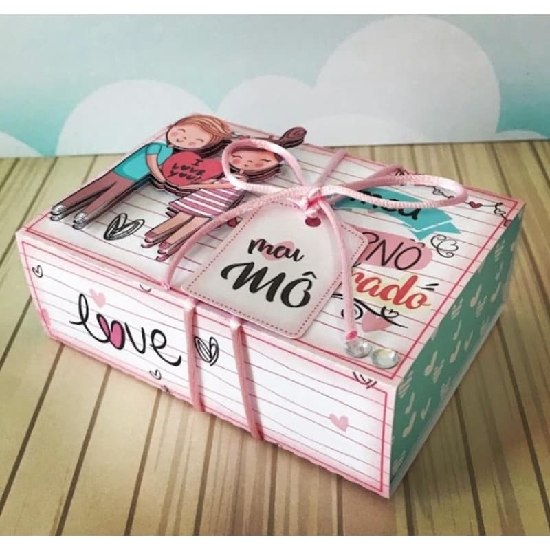 Caixa 6 Doces Dia dos Namorados Personalizada