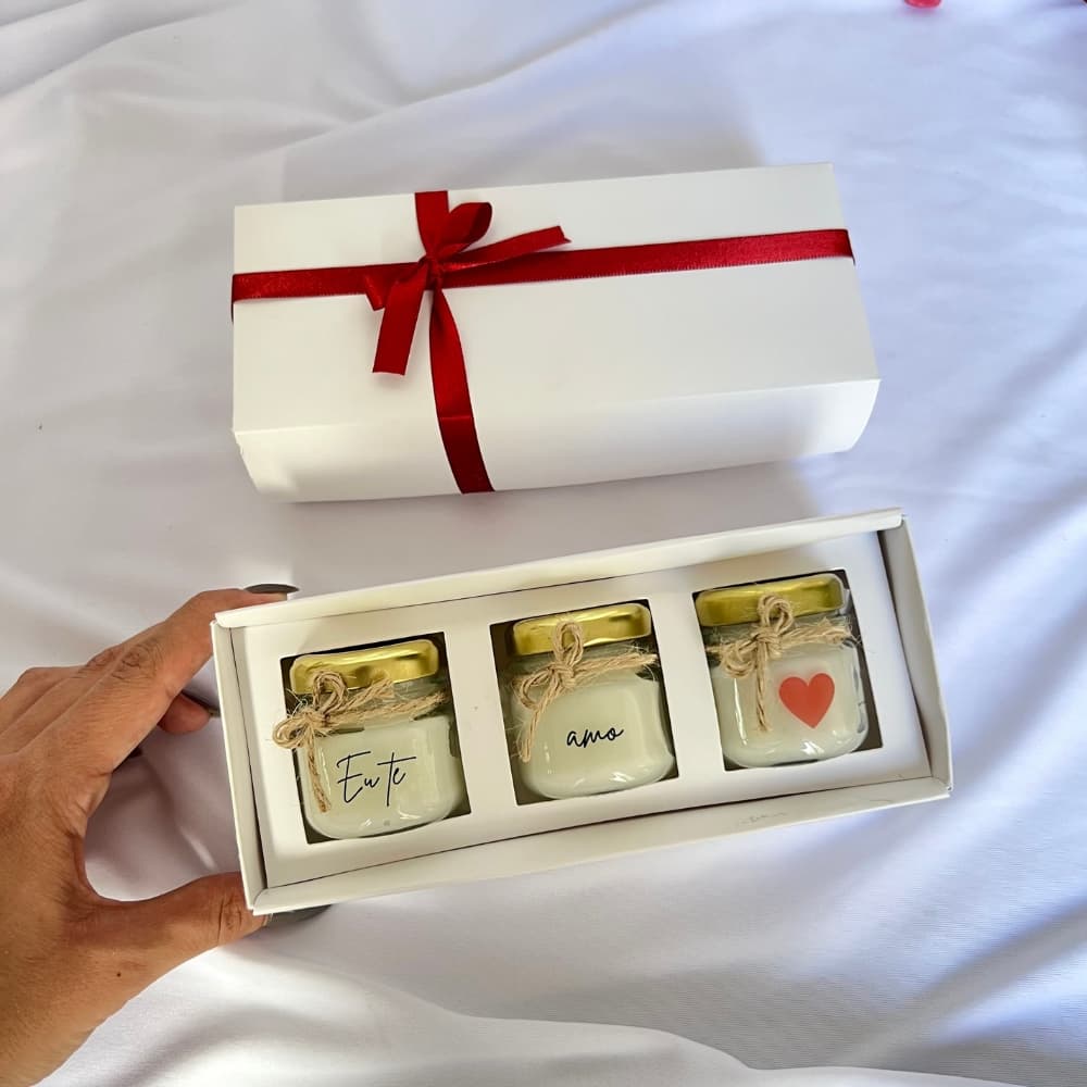 Kit 3 mini Velas - Eu te Amo