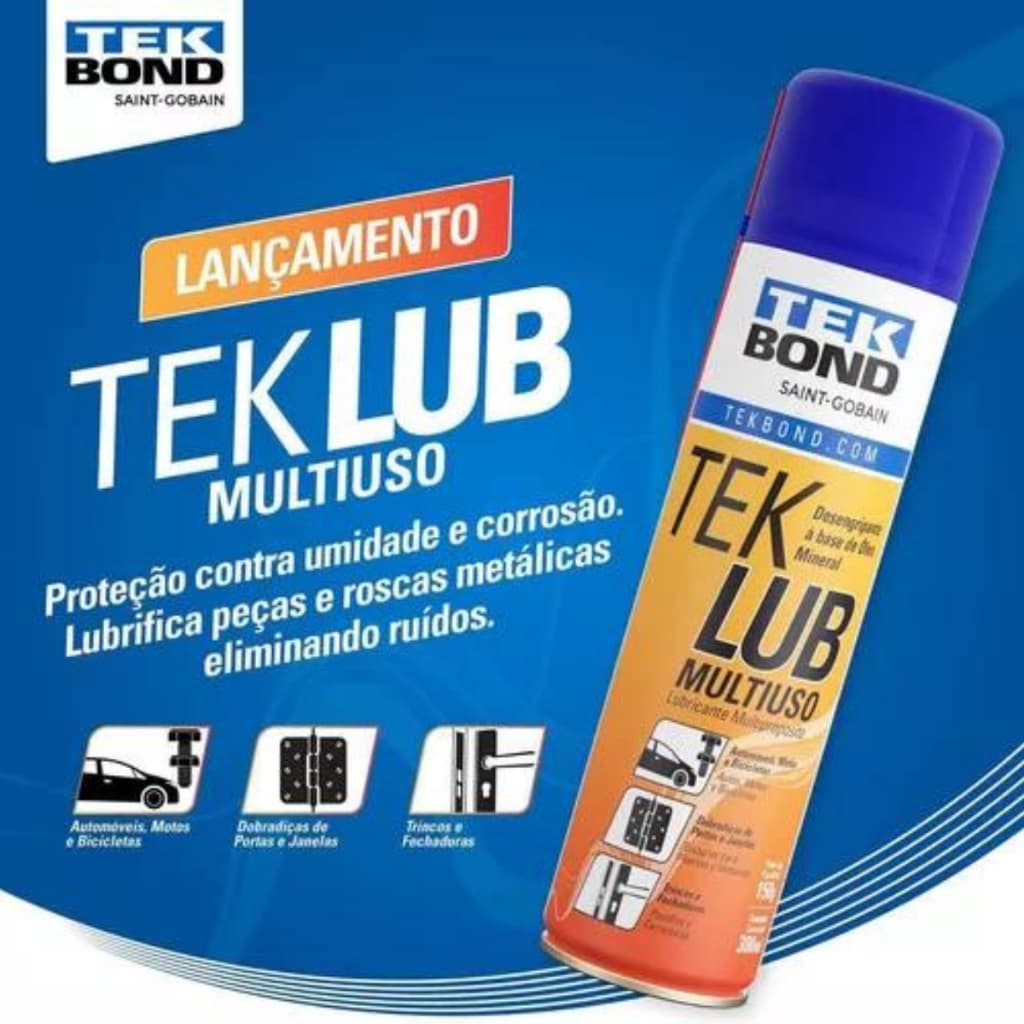 Óleo Desengripante e lubrificante Multiuso Uso Geral 300ml TEKLUB