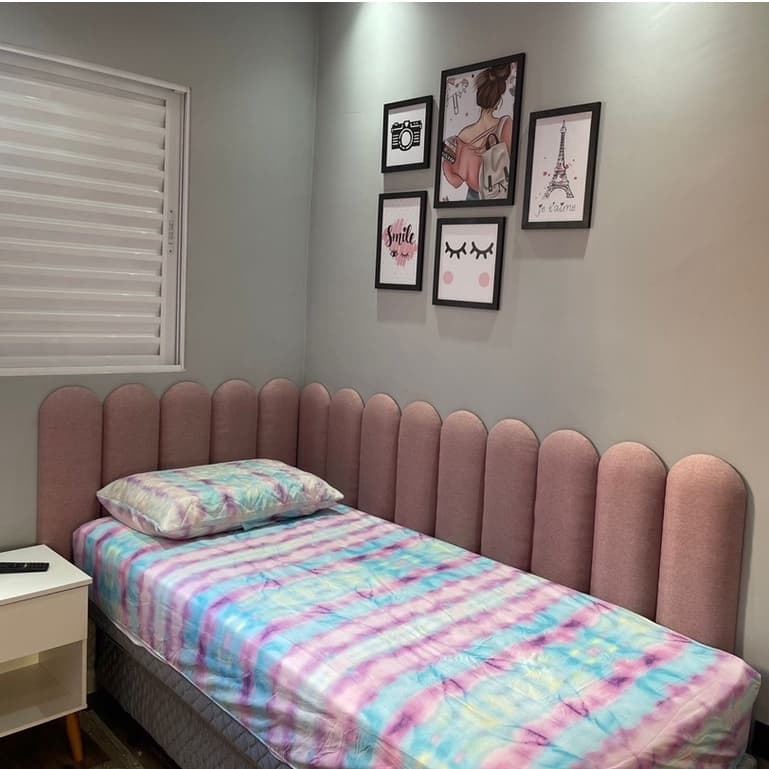 Cabeceira Estofada Modular Nuvem Para Cama de Casal King Queem Várias Cores