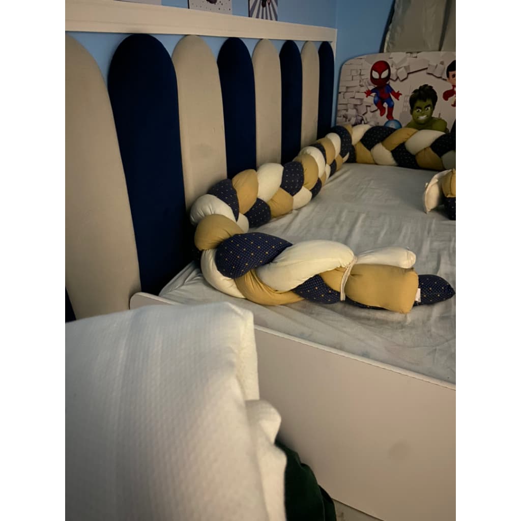 Kit 7 Placas de Cabeceira Estofada Nuvem 1,40mx45cm Para Cama de Casal