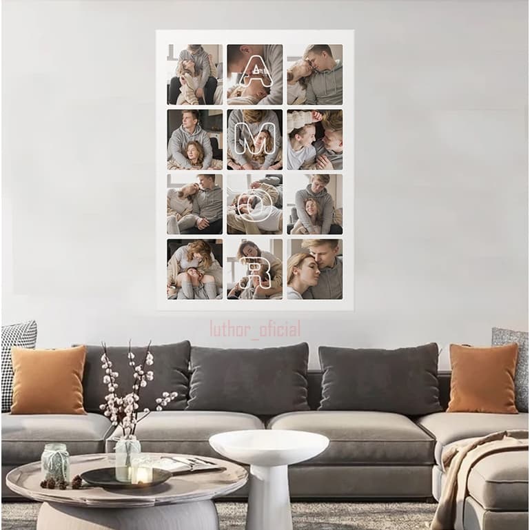 Quadro Personalizado Com Foto Mosaico Casal E Namorados