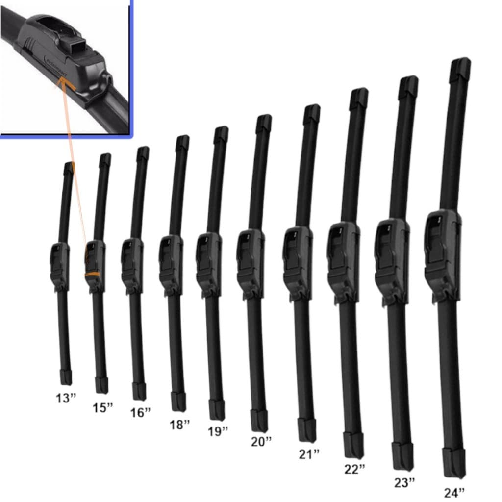 Palheta Limpador de Parabrisa Para Carro Modelo Gancho Dianteiras Todas as Medidas 13 14 15 16 17 18 19 20 21 22 23 24 25 26