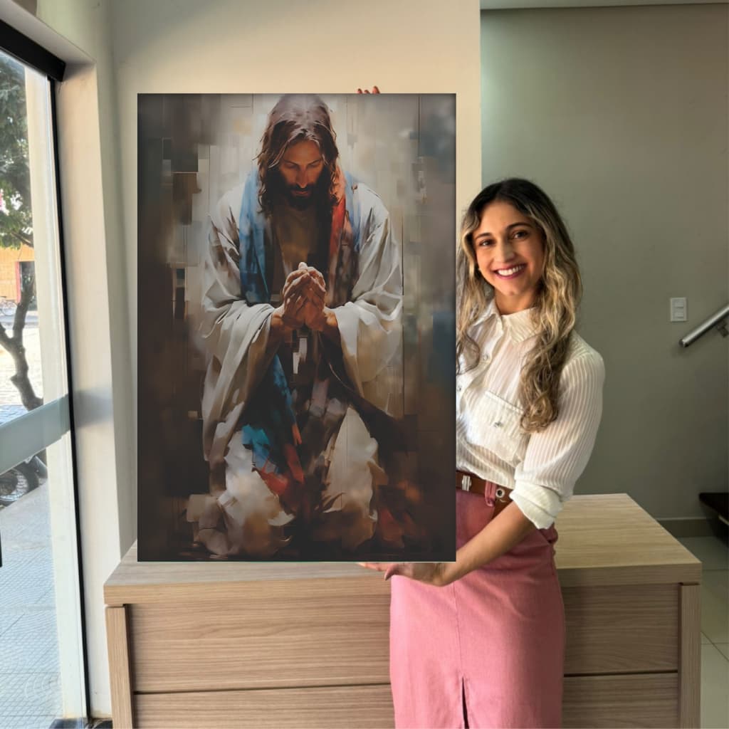 QUADRO DECORATIVO - JESUS UNÇÃO E BENÇÃO -