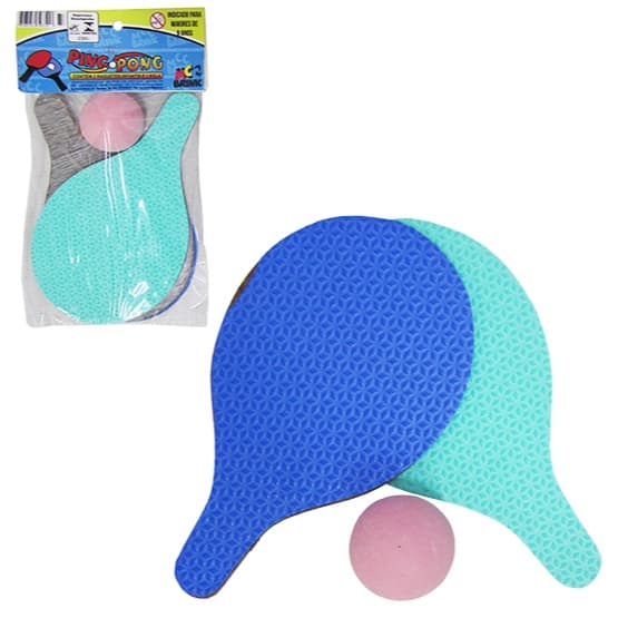 RAQUETE DE PING PONG MINI COM 2 PECAS + BOLINHA