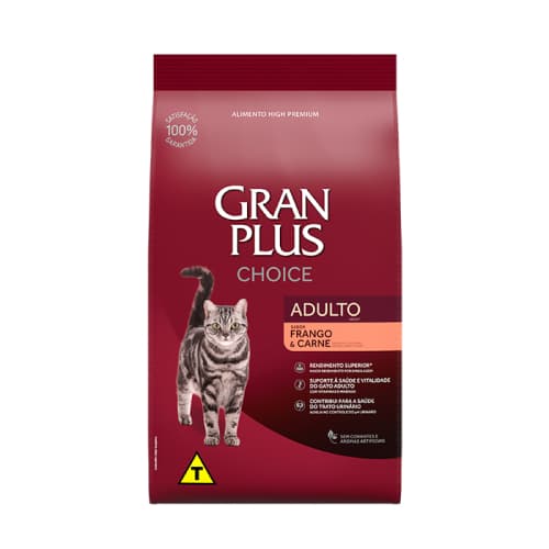 Ração Gran Plus 10,1kg Choice Gato Frango e Carne
