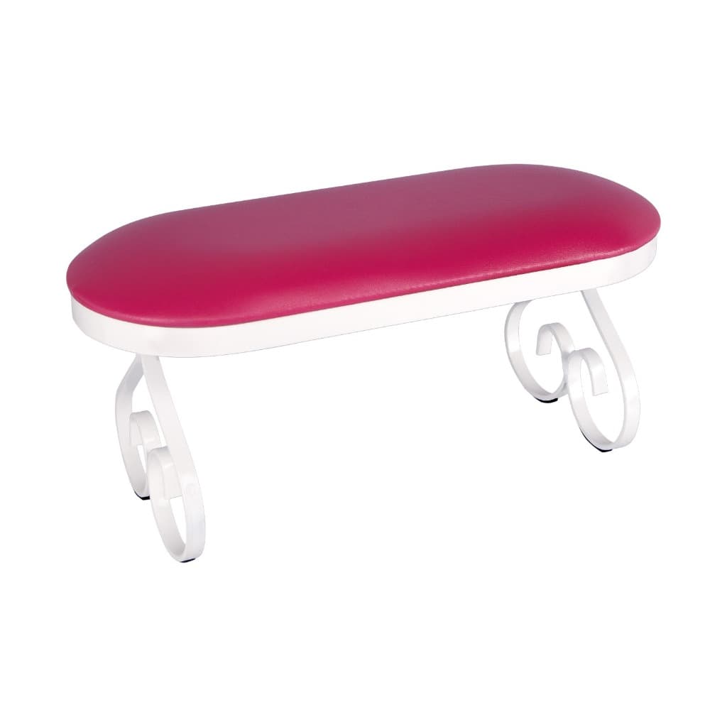 Apoio de Mão - Apoiador de Mão Metal Padrão Pink com branco- Nail designer Manicure - Alongamento de