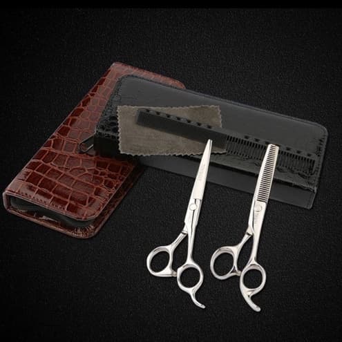 Kit Estojo Para Cabelereiros Corte De Cabelos Tesouras