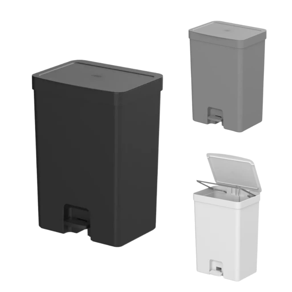 Lixeira De Pedal 30l Fechada Grande Cozinha Trium OU Martiplast
