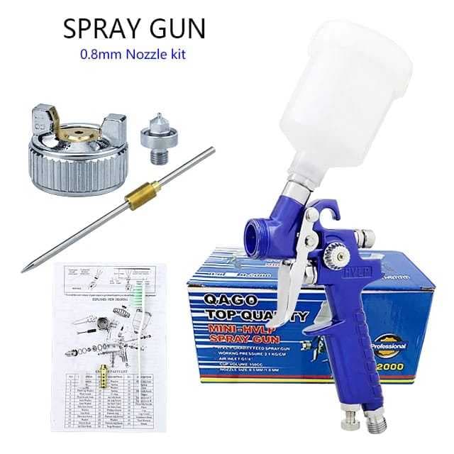 H-2000 Mini aerografo Pistola De pintura Pulverização De Ar Bocal Profissional HVLP ORIGINAL 0.8