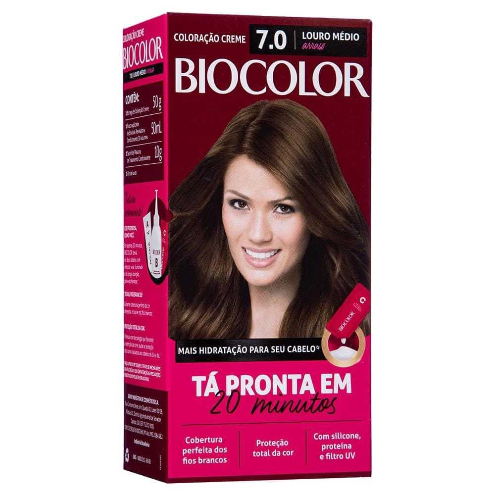 Coloração Biocolor Creme Cor 7.0 Louro Médio
