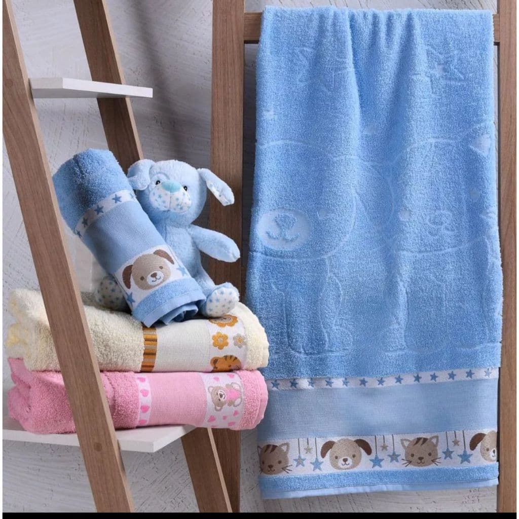 Toalha de Banho Kids Infantil Para Bordar Ponto Cruz 100% Algodão (001)