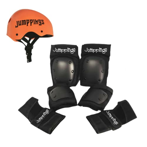 Kit Proteção + Capacete esportivo(OPICIONAL) de alto impacto/ EPI para Patins Skate Bike