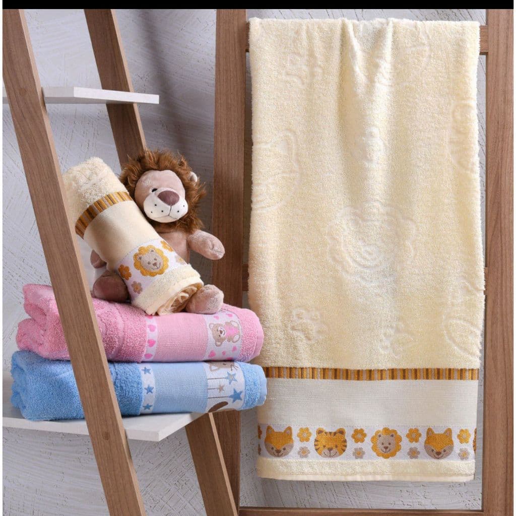Toalha de Banho Kids Infantil Para Bordar Ponto Cruz 100% Algodão (003)