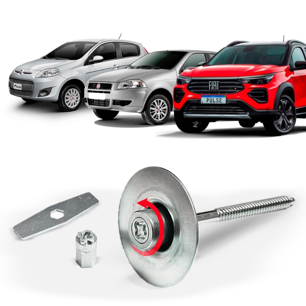 Kit Trava Segurança Parafuso Antifurto Anti Furto De Estepe Fiat