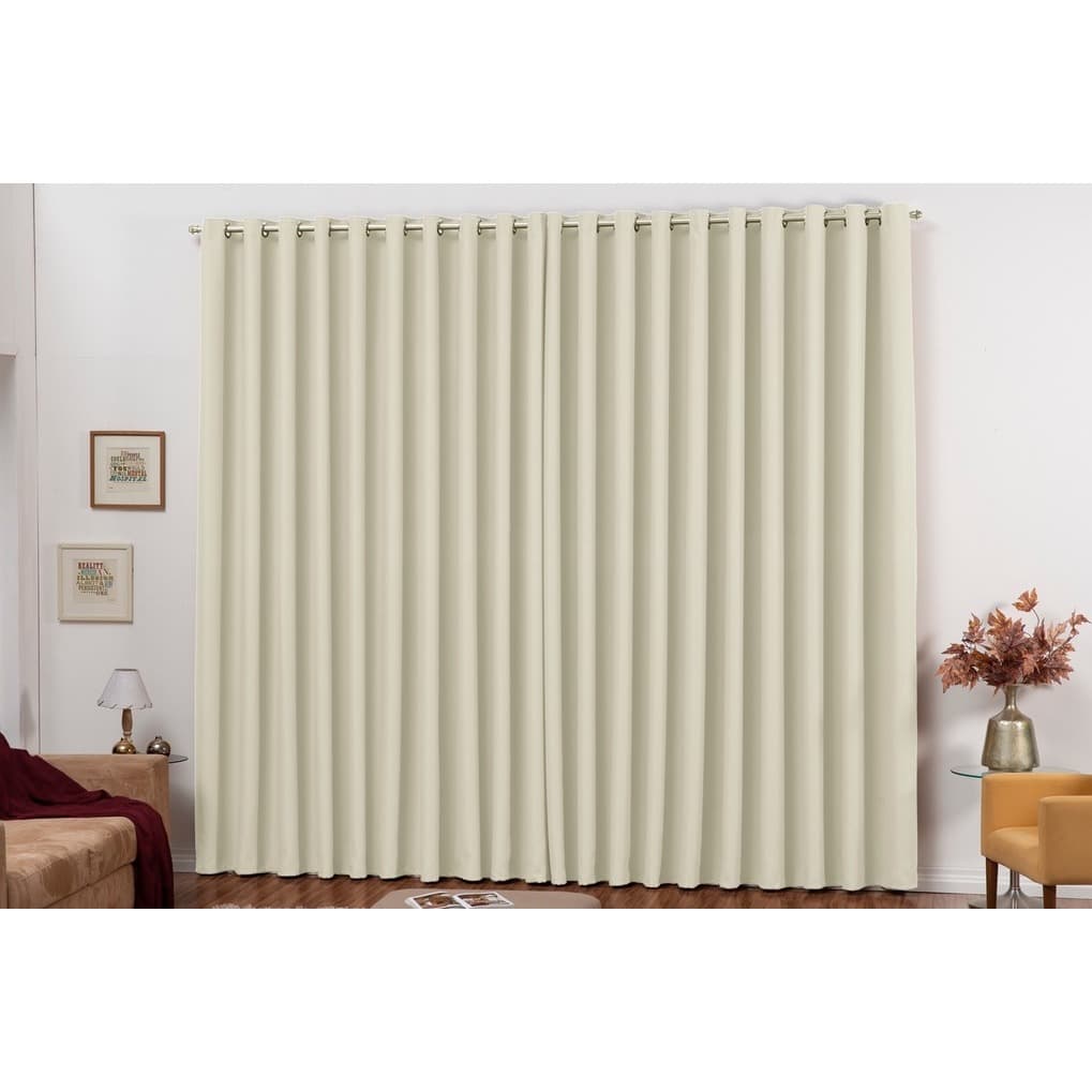 Cortina Tecido Blackout PALHA Sala e Quarto 3.00x2.60 Tecido Importado Grosso Corta Luz Blecaute