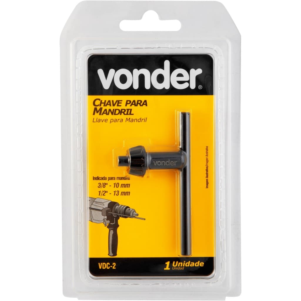 Chave para mandril 3/8" 10mm ou 1/2" 13mm VDC 2 - Vonder