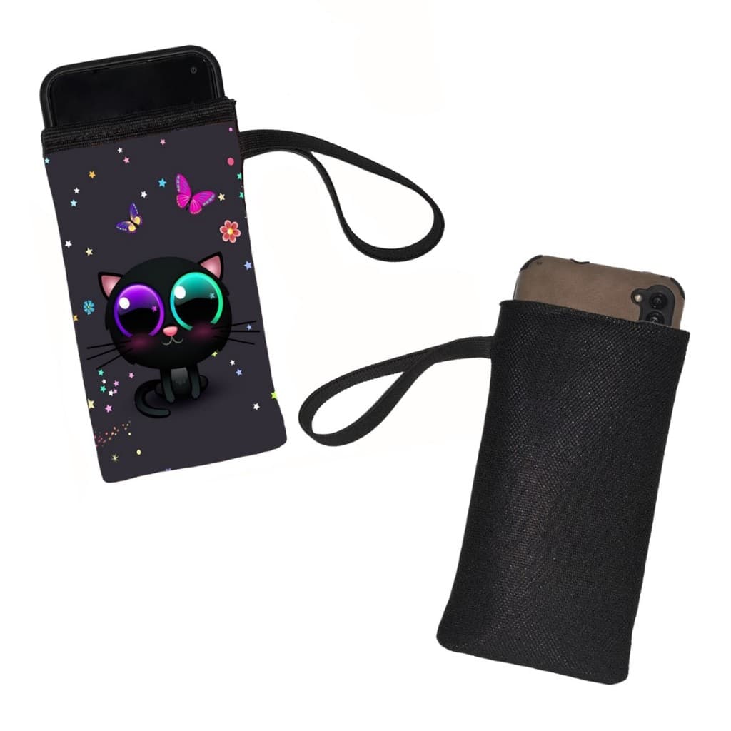 Capinha Case Para Celular Todos os Modelos e Marcas Com Alça Estampa Gatinho Fofo