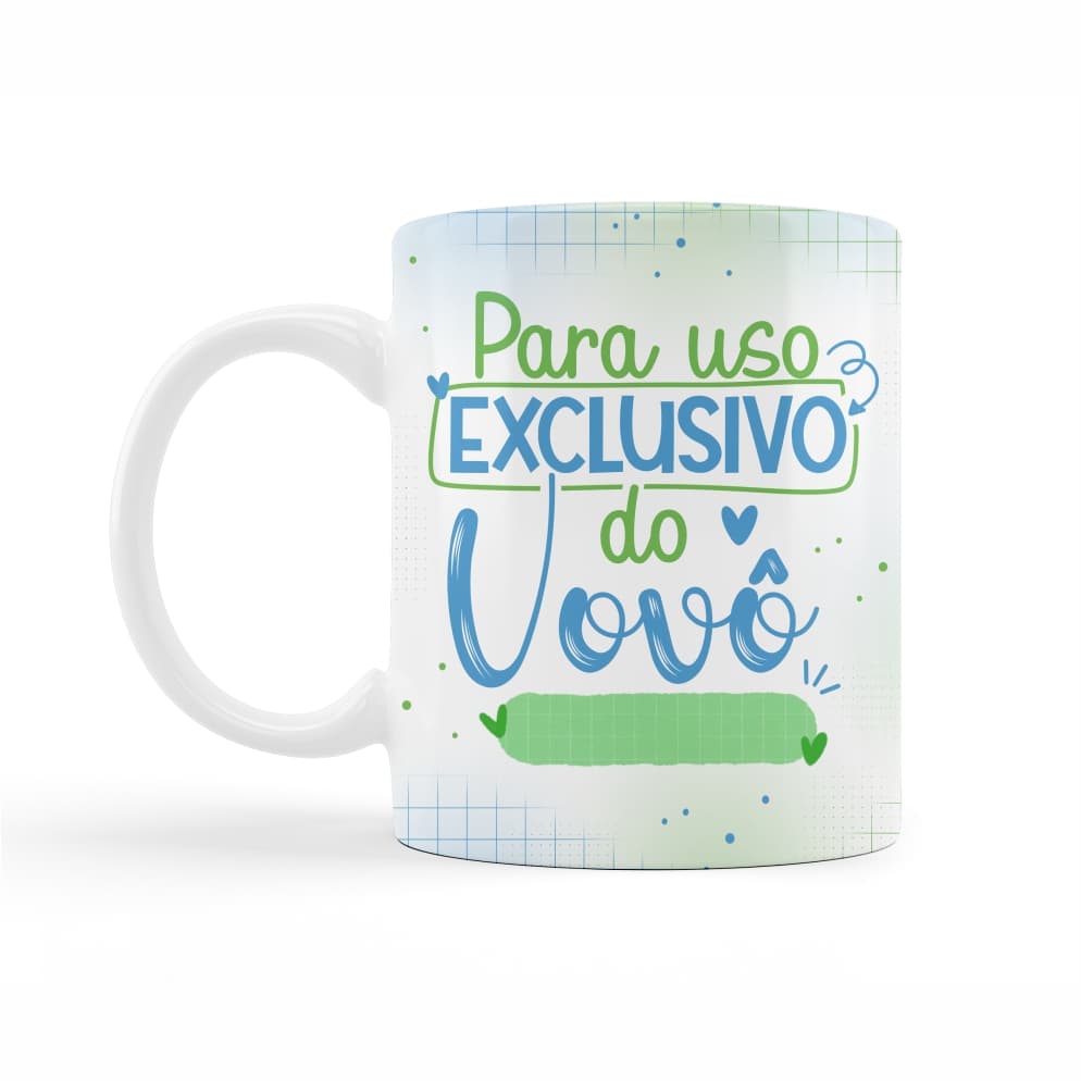 Caneca Personalizada Com Nome Para Uso Exclusivo do Vovô