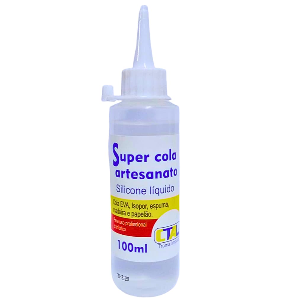 Cola Silicone Liquida Fria Tubo c/100ml colagem e artesanatos em geral