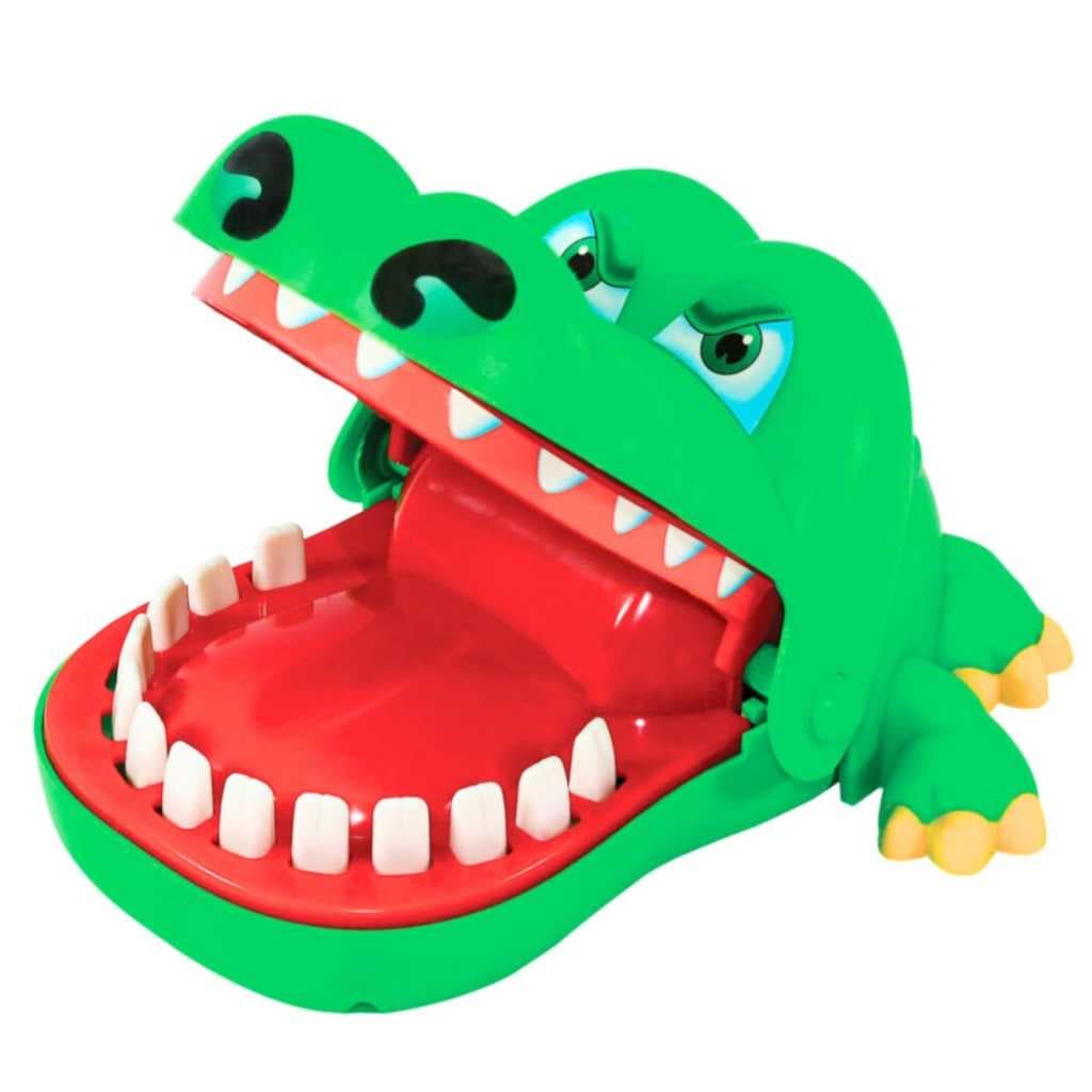 Jogo Jacaré Crocodilo Dentista Morde Dedo Art Brink Diversão para Toda Família