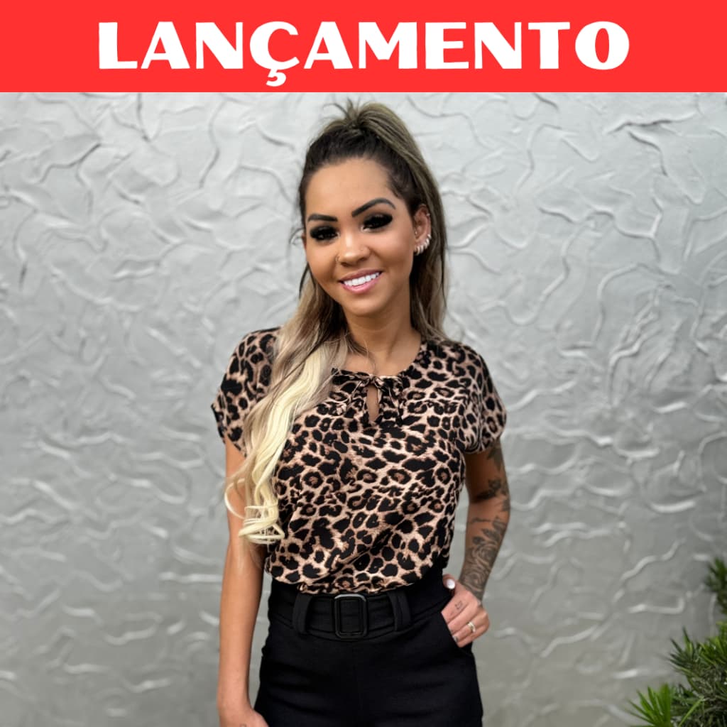 Blusa Feminina Soltinha em Duna Estampada