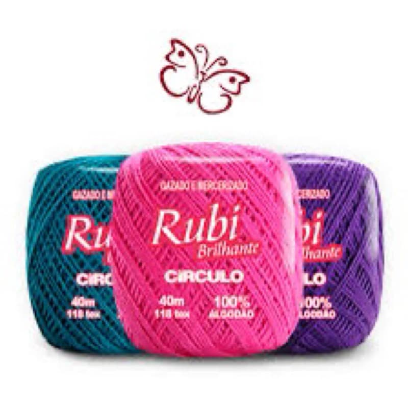 Linha Para Bordar Rubi Brilhante  Circulo - 40m