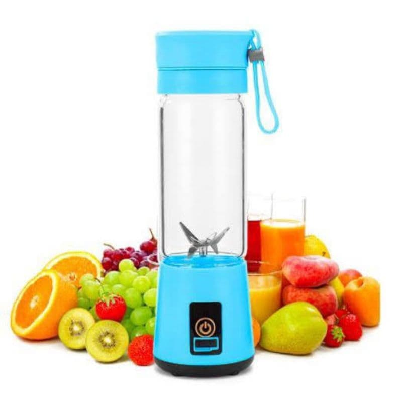 Mini Liquidificador Portátil Recarregável 10w Bivolt Usb 380ml 24x8cm