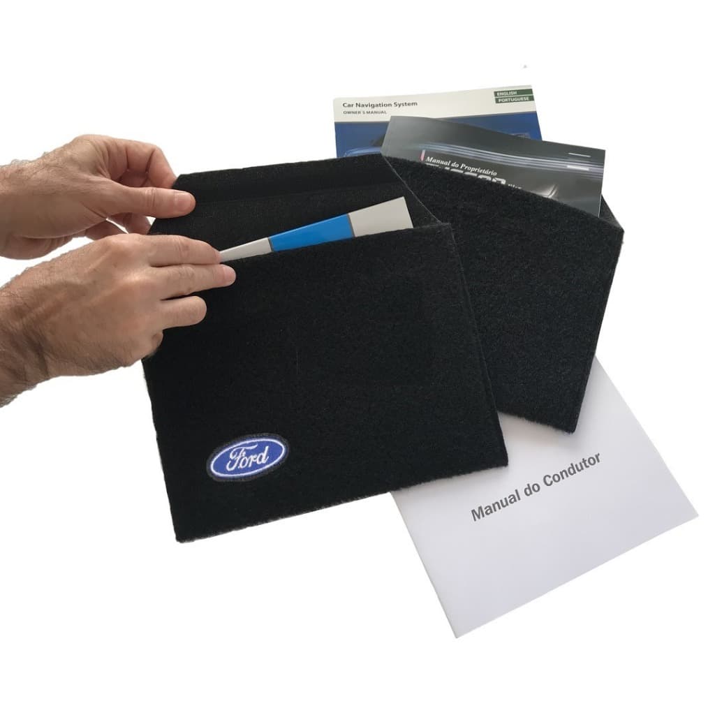 Porta Manual Proprietário Ford Universal Carpete Preto Fiesta Ka Ecosport Focus Fusion Ranger