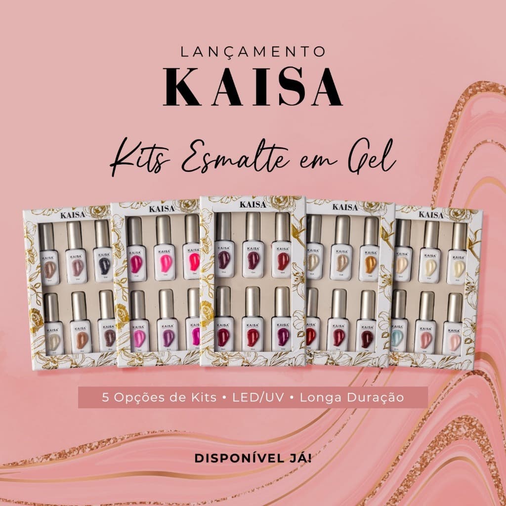 kit Esmalte em gel kaisa Led/UV 12ml