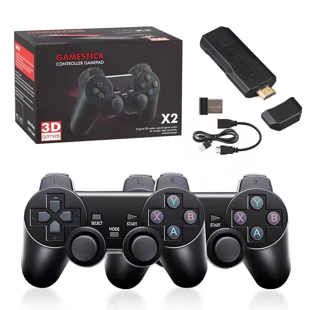 GAME STICK VIDEO GAME PORTÁTIL COM 2 CONTROLES JOGOS RETRO