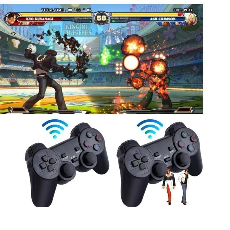 VIDEO GAME PORTÁTIL COM 20000 JOGOS E 2 CONTROLES SEM FIO CONTROLLER GAMEPAD
