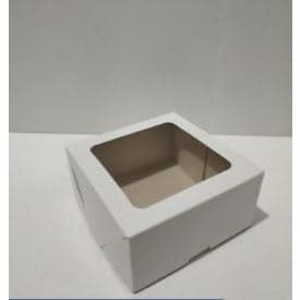 Caixa Visor 20 unid 8x8x4 Lembrancinhas, Doces, Sabonetes Branca- Embalagem com 20 unidades