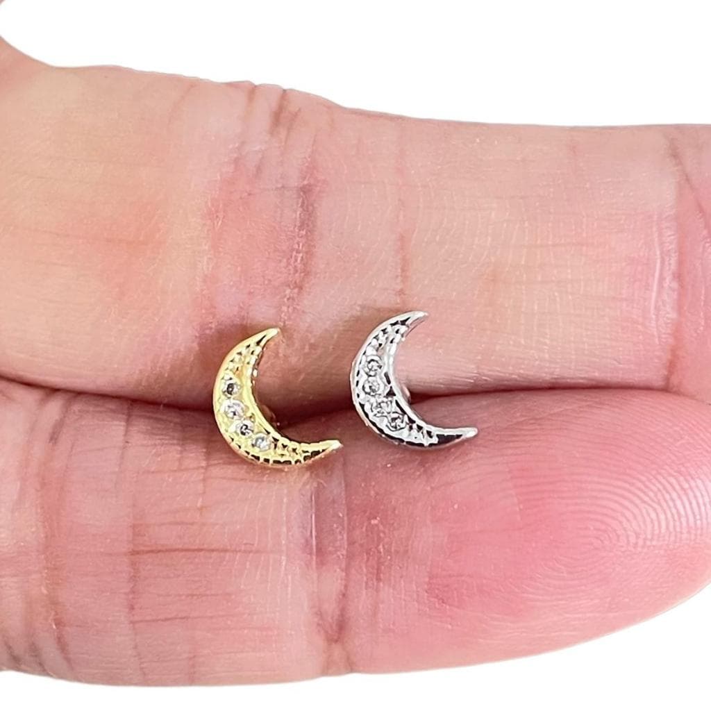 ✨Piercing Reto para Hélix e Tragus | Antialérgico Luna (Onp1004) 👂